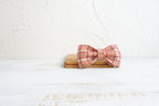 Chic Orange Checkered Dog Collar Set