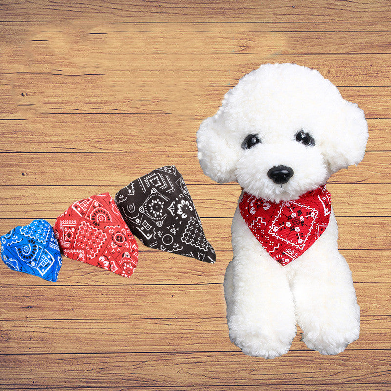 Dog Triangle Scarf with Print - Pet Accessories